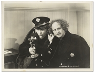 10" x 8" Glossy Photo From the 1936 Three Stooges Film "False Alarms" -- Very Good Condition